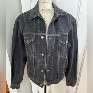 Vintage Calvin Klein Men's Black Jean Jacket. Size: M.